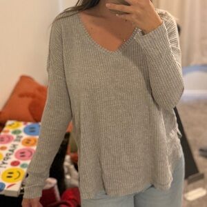 Wild Fable waffle-knit Gray sweater